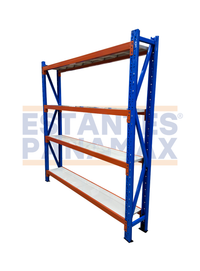 Rack para Bodega de Carga Mediana de 4 Niveles 350kg/Nivel 200x200x30cm PMX-7030
