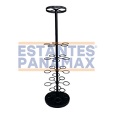 Estante Mueble Exhibidor para Pelotas Balón Negro 200x60cm 5 Niveles XBH-CR28