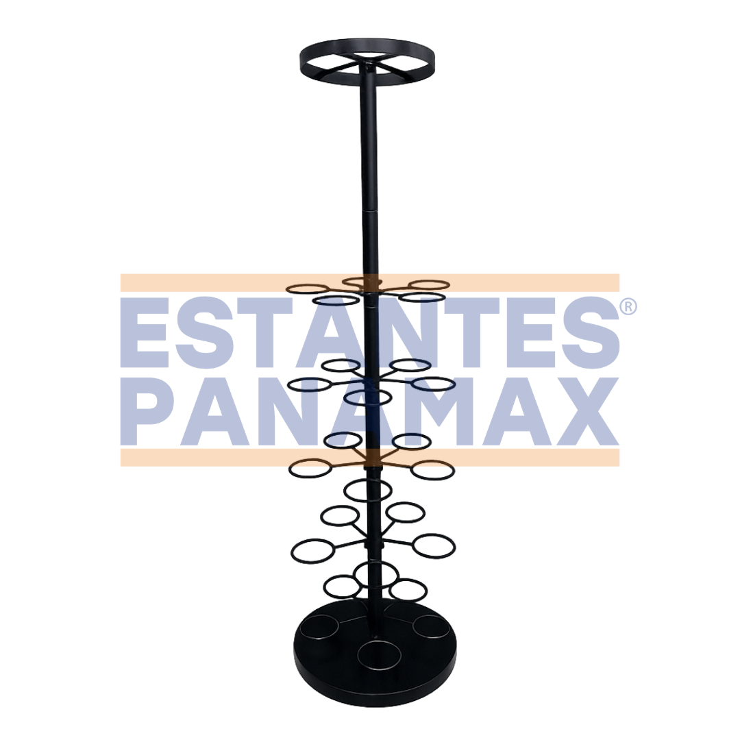 Estante Mueble Exhibidor para Pelotas Balón Negro 200x60cm 5 Niveles XBH-CR28