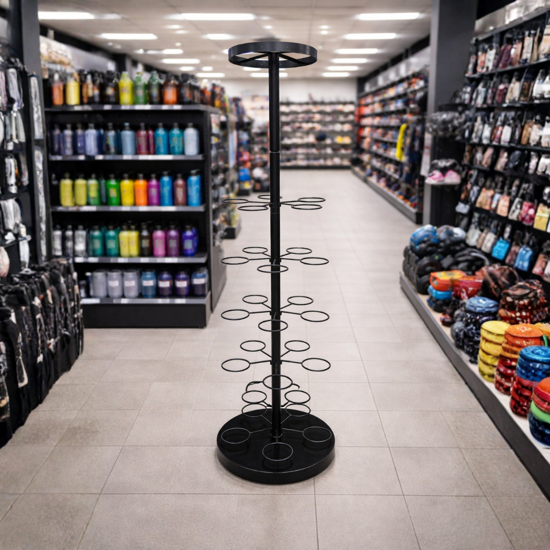 Estante Mueble Exhibidor para Pelotas Balón Negro 200x60cm 5 Niveles XBH-CR28