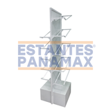 Estante Mueble Exhibidor para Pelotas Balón Blanco 200x60x30cm 10 Niveles Ambos Lados XBH-CR29