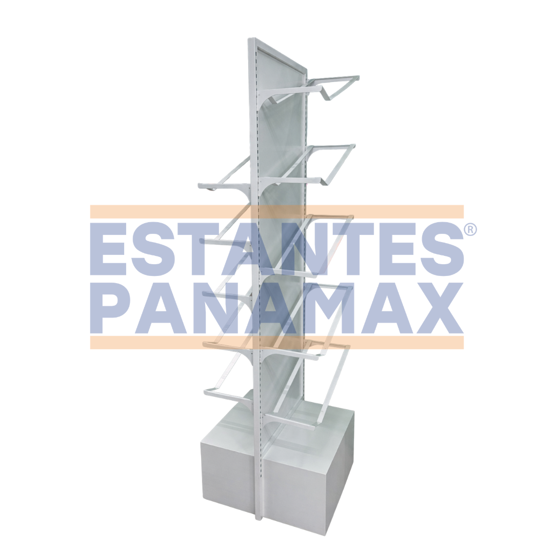 Estante Mueble Exhibidor para Pelotas Balón Blanco 200x60x30cm 10 Niveles Ambos Lados XBH-CR29