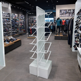 Estante Mueble Exhibidor para Pelotas Balón Blanco 200x60x30cm 10 Niveles Ambos Lados XBH-CR29