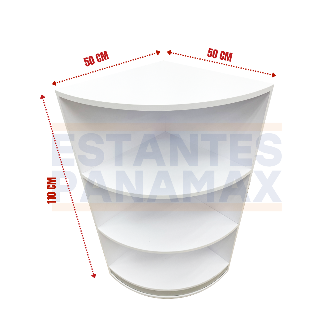 Esquinero de MDF Blanco 4 Niveles 110x50x50cm KW-013