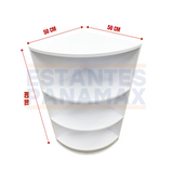 Esquinero de MDF Blanco 4 Niveles 110x50x50cm KW-013