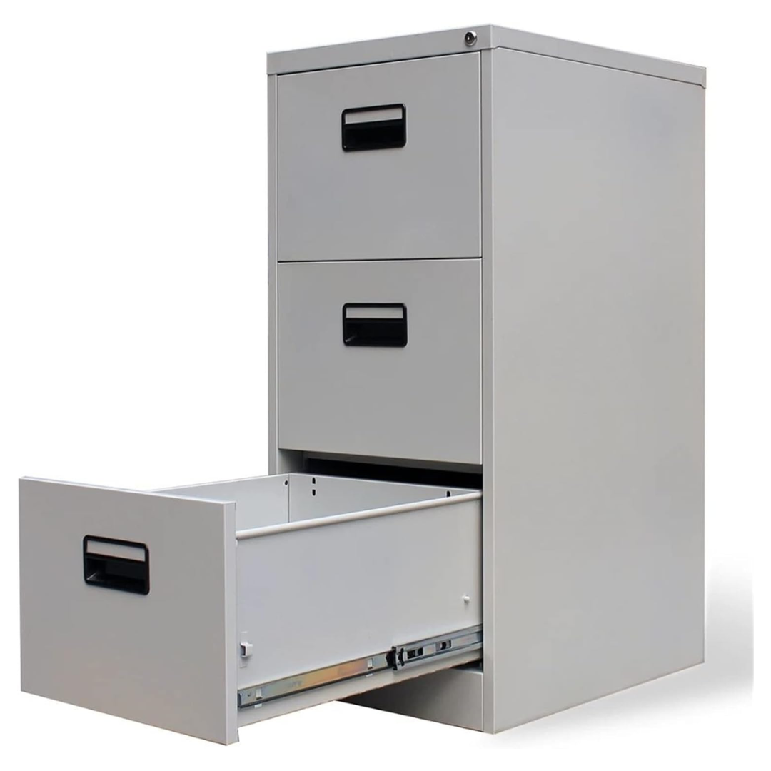 Archivador de Metal Blanco de 3 Gavetas 103x46x62cm KY-G080-3