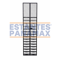 Estante Mueble Exhibidor para 28 Zapatillas Zapatos 240x65cm Negro XBH-CR30