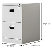 Archivador de Metal Gris de 2 Gavetas 73x62x46cm KY-G080-2