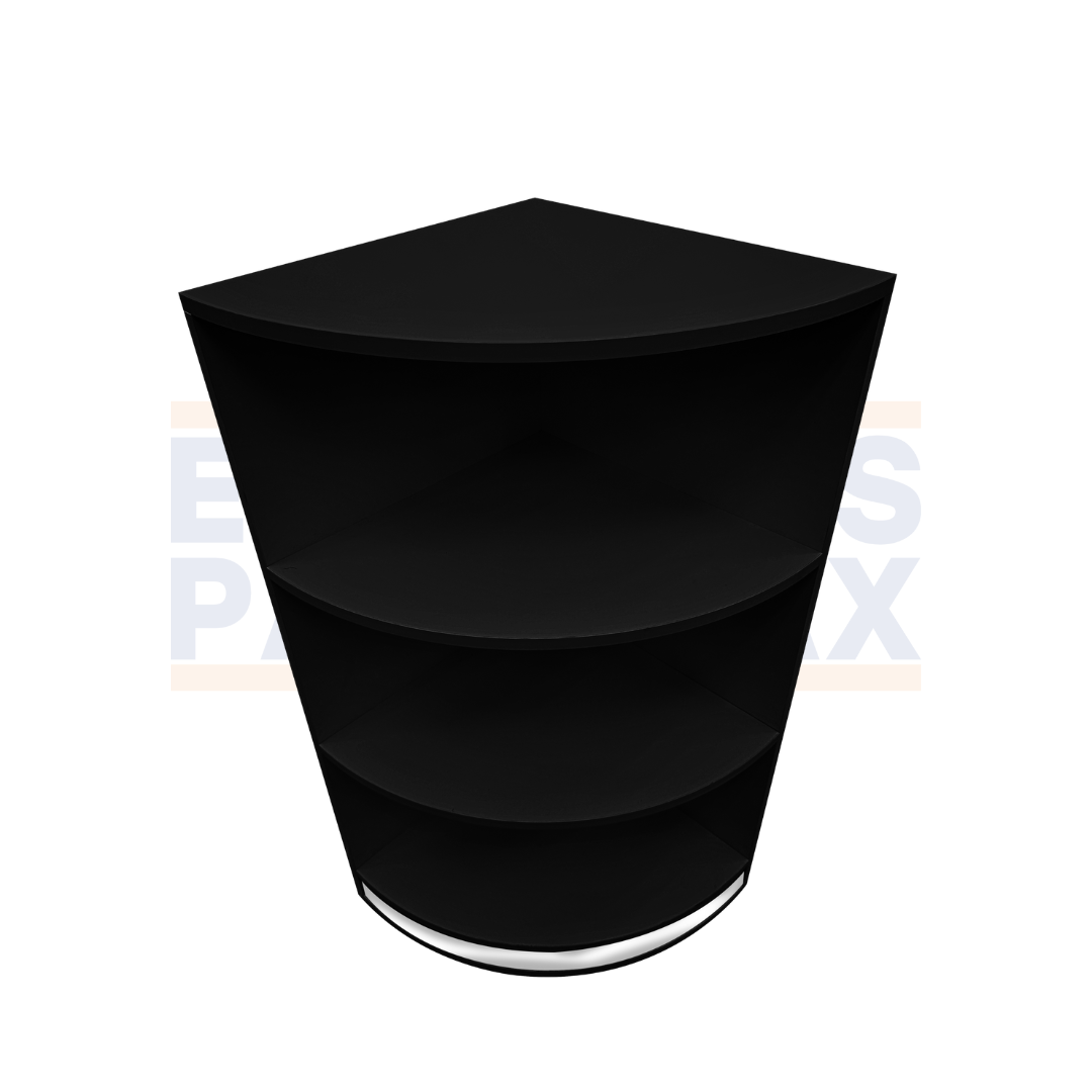 Esquinero de MDF Negro 4 Niveles 110x50x50cm KW-013