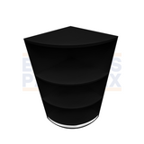 Esquinero de MDF Negro 4 Niveles 110x50x50cm KW-013