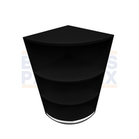 Esquinero de MDF Negro 4 Niveles 110x50x50cm KW-013
