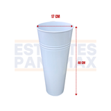 Exhibidor de Flores 4 Niveles 24 Cestas Blanco 153x112x26cm FL-4L-24C