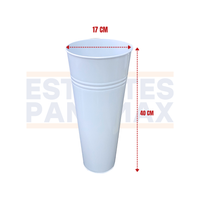 Exhibidor de Flores 4 Niveles 24 Cestas Blanco 153x112x26cm FL-4L-24C