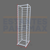 Estante para Cintas Blanco 80 Niveles 200x50x50cm PMX-1250