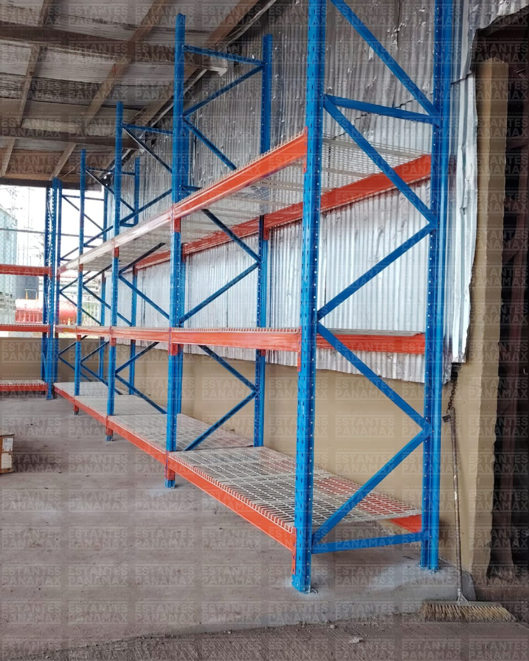 Rack de Bodega de Carga Pesada 3000kg/Nivel con Mallas PMX-1143 ***SE VENDE POR PIEZAS***