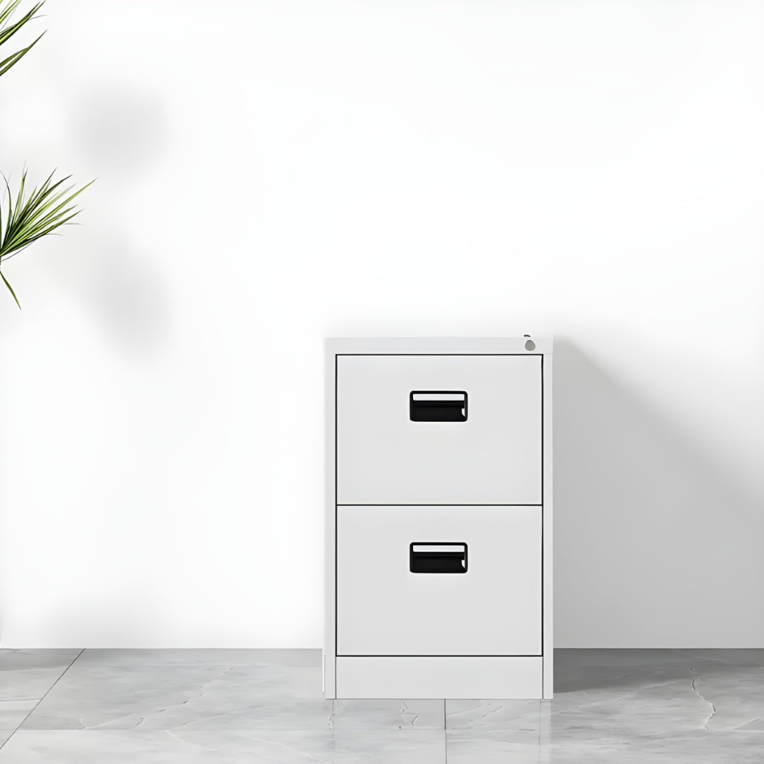 Archivador de Metal Blanco de 2 Gavetas 73x62x46cm KY-G080-2