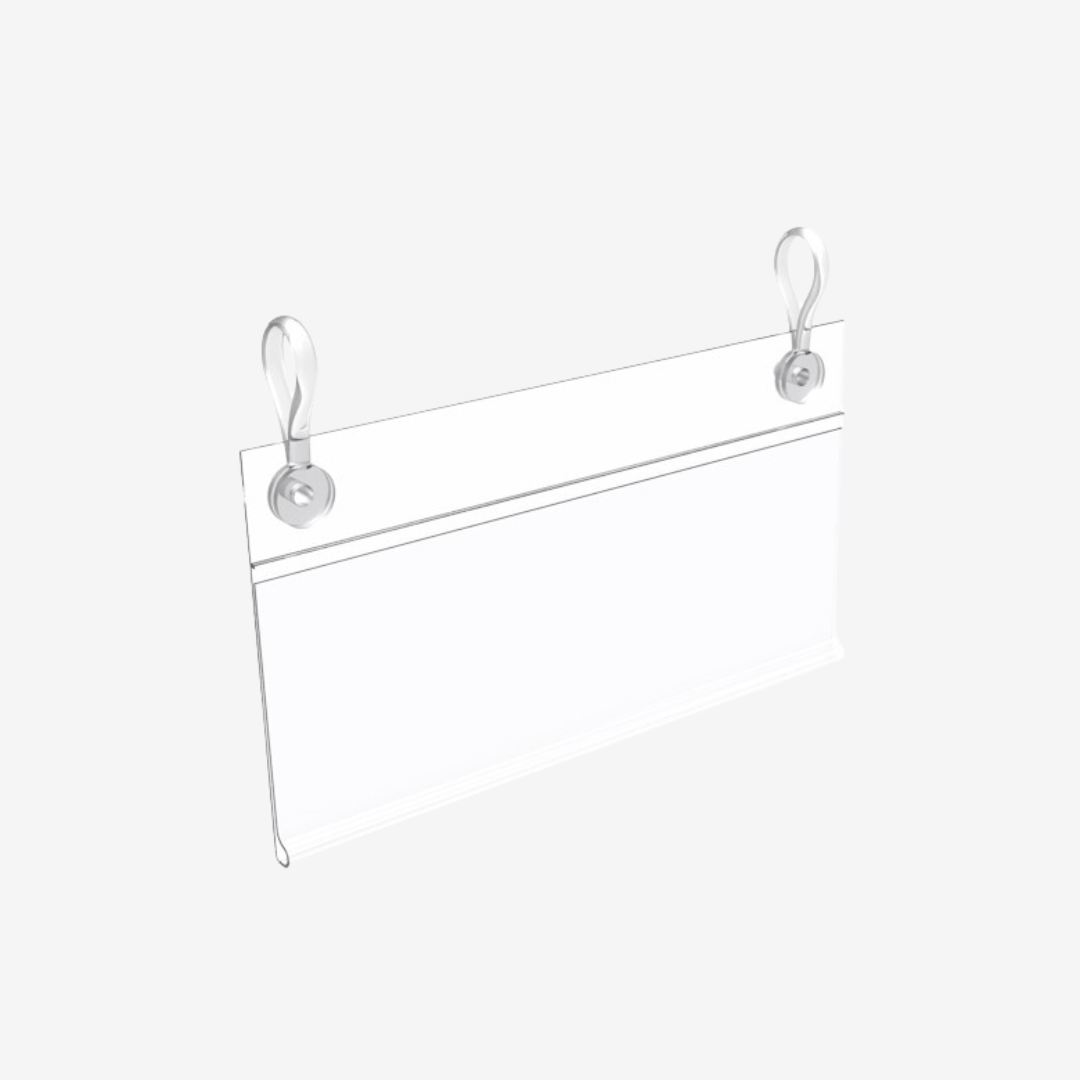 Porta Precio Plástico Transparente 6x10cm +2 Clips PMX-1269