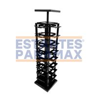 Estante Mueble Exhibidor para 36 Zapatillas Zapatos 160x45x45cm Negro XBH-CR31