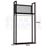 Perchero Lateral de Metal Negro 240x120x40cm XBH-CR07-LATERAL