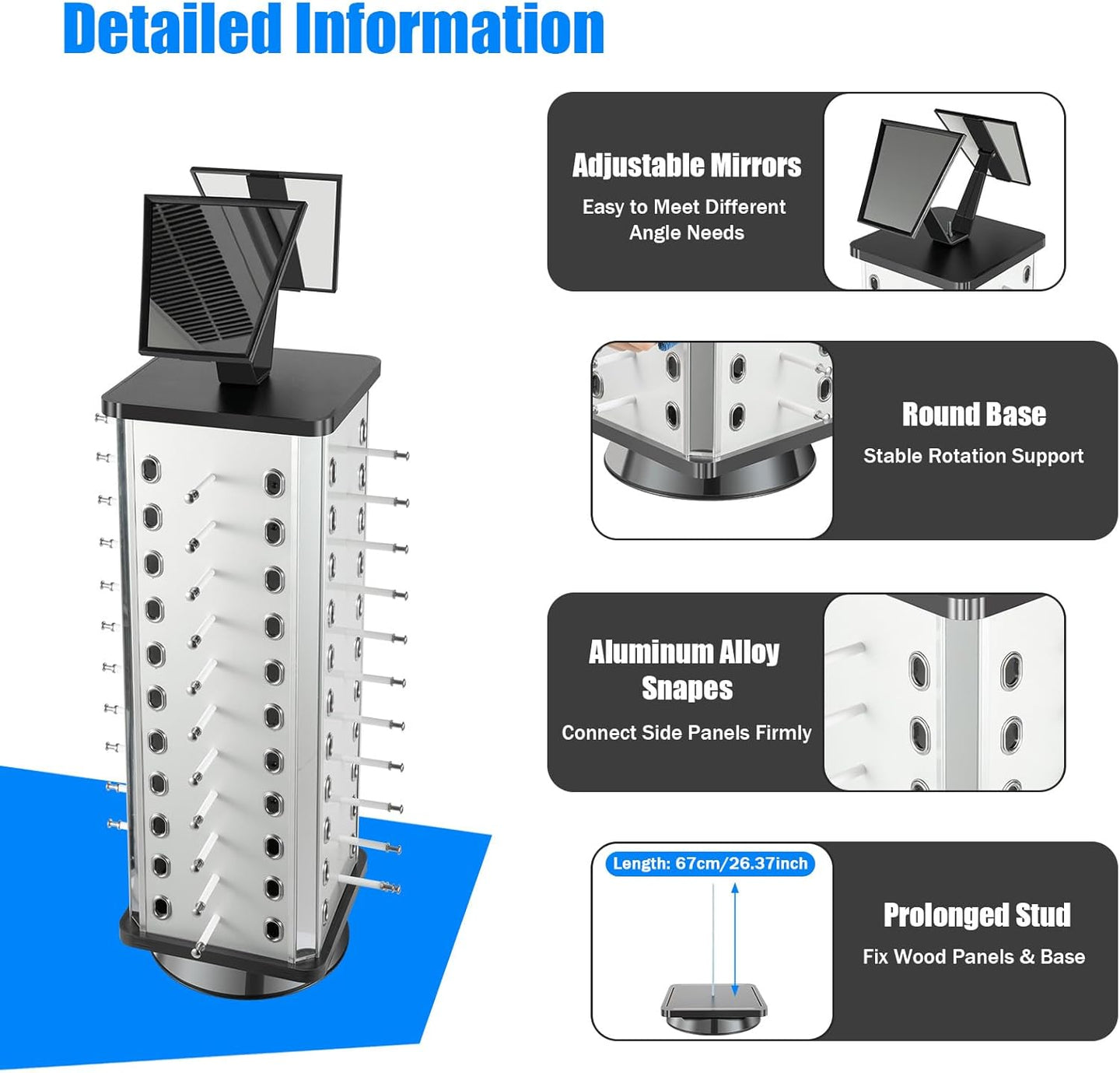 Exhibidor Giratorio para Gafas de Sol Capacidad 44 Lentes EXH-LENTES