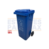Tanque de Basura Basurero Tinaco con Ruedas de Plástico 120L Azul 120L-AZUL