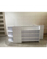 Mueble Frontal de MDF Blanco con 4 Niveles de Impulso 110x170x50cm KW-013