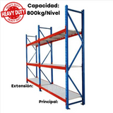 Rack de Bodega de Carga Pesada 3 Niveles 800kg/Nivel 2200*2200*600mm PMX-1247 ***ALTURA A MEDIDA***