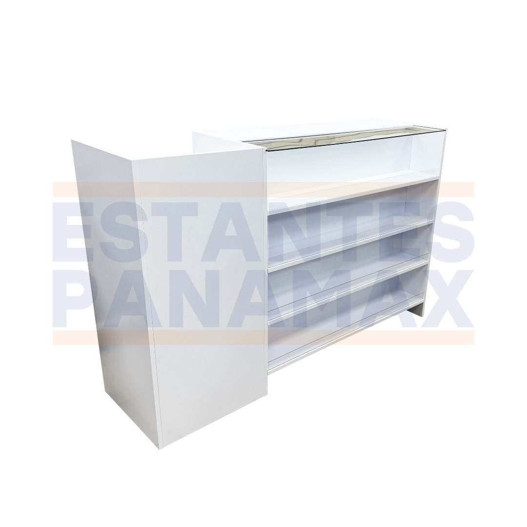 Mueble Frontal de MDF Blanco con 4 Niveles de Impulso 110x170x50cm KW-013