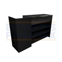 Mueble Frontal de MDF Negro con 4 Niveles de Impulso 110x170x50cm KW-013
