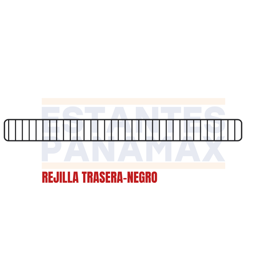 Rejilla de Hierro Trasera Negro 9.5x104cm RT104-NE