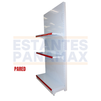 **CALIBRE GRUESO** Góndola Pared Perforado Blanco 3 Niveles 250x120x45cm 250kg/nivel PMX-1033