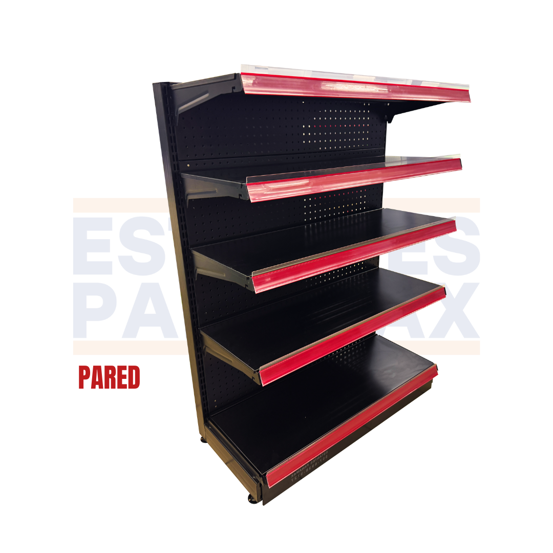 Góndola Pared Perforado Negro 120x90x45cm 75kg/nivel PMX-1112