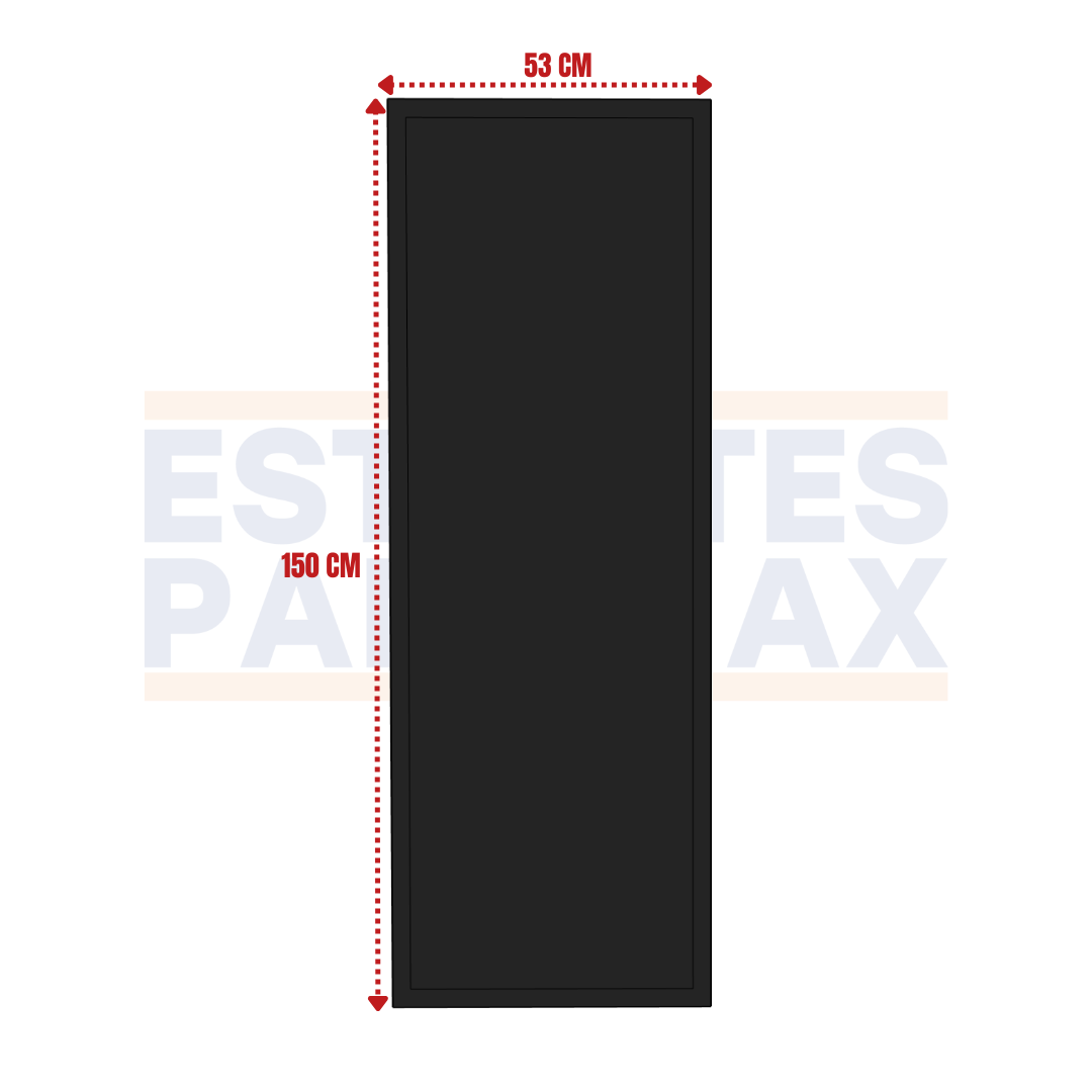 Par de 2 Piezas de Planchas Laterales Negro para Góndolas de 1.50m Alto 150x53cm PMX-1374