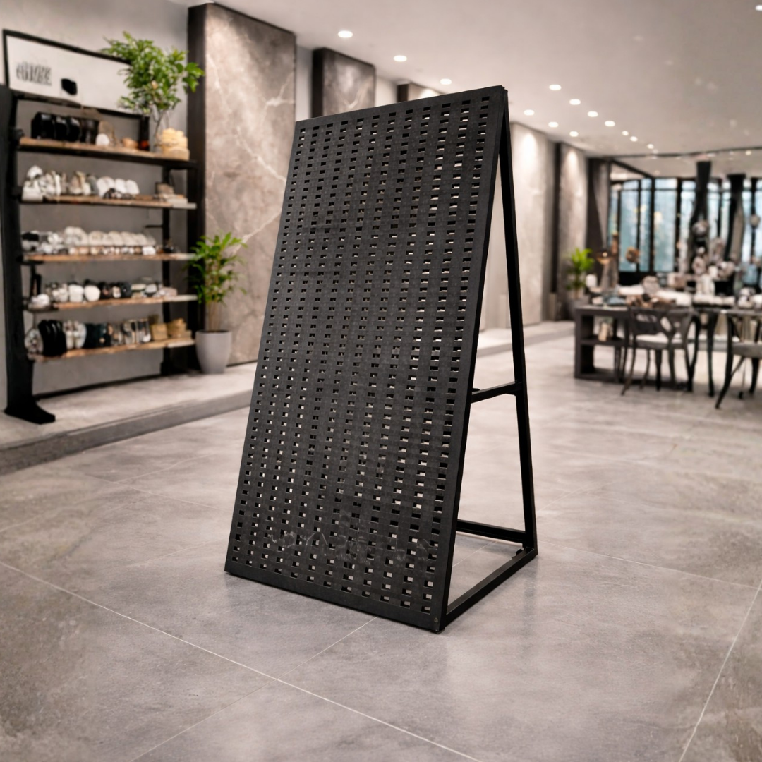Exhibidor Display para Baldosas o Productos Metálico Negro 210x120cm PMX-1392