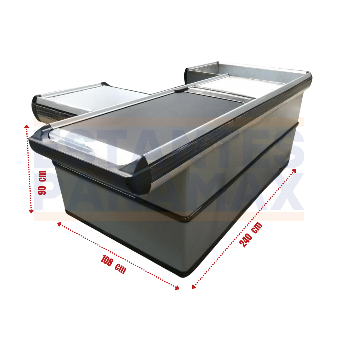 Mostrador de Caja Color Gris con Cinta Eléctrica 90*240*108cm XBH-CC408