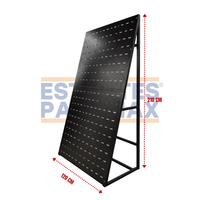 Exhibidor Display para Baldosas o Productos Metálico Negro 210x120cm PMX-1392
