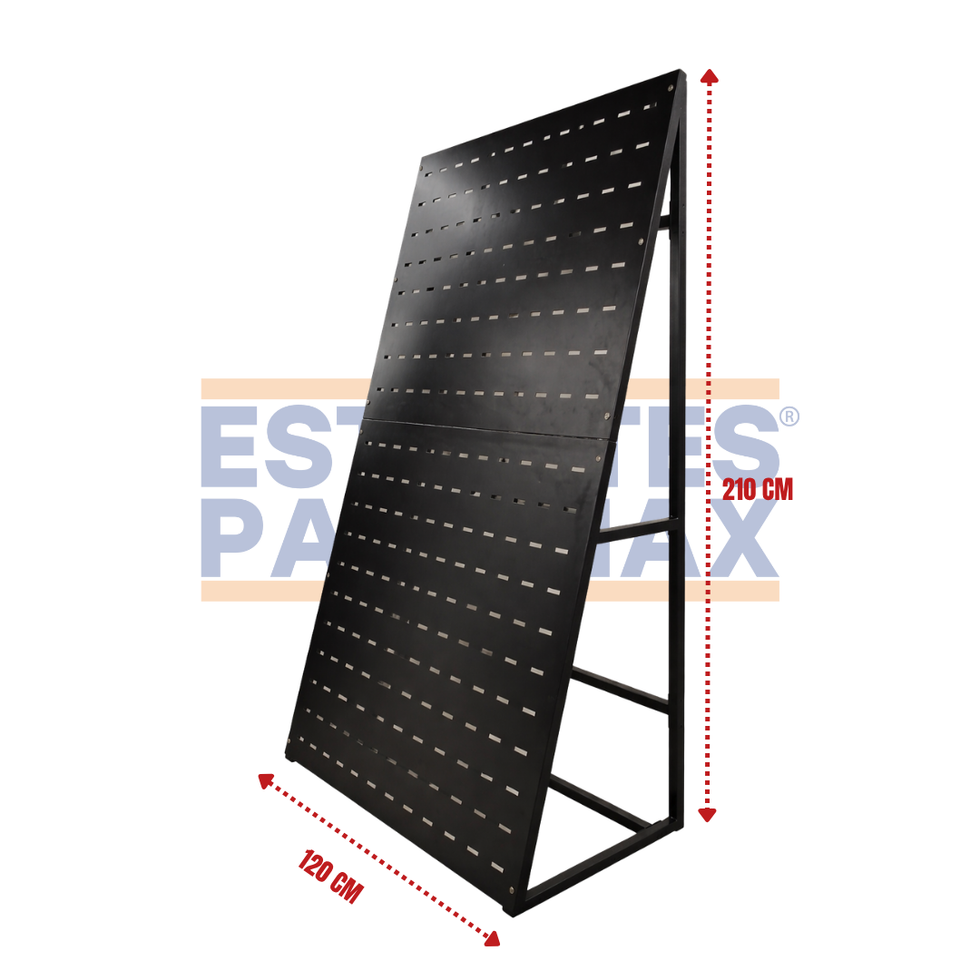 Exhibidor Display para Baldosas o Productos Metálico Negro 210x120cm PMX-1392