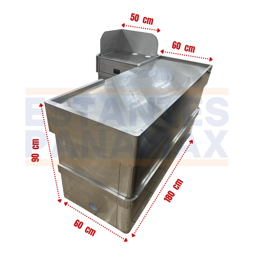 Mostrador de Caja en Acero Inoxidable 304 Izquierdo CI-304 & Derecho CD-304