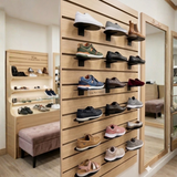 Soporte Exhibidor de Zapatillas Zapatos de Metal Negro para Tabla Ranurada B003