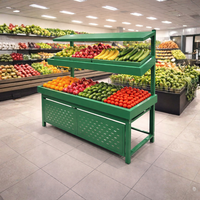 Mueble de Legumbre Metálico de 2 Niveles Verde PMX-1399