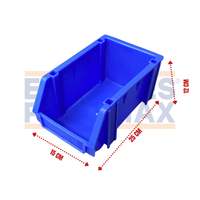Organizador Plástico Azul 12x15x25cm B4