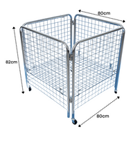 Cesta de Metal con Ruedas 80x80x80cm K85954N1