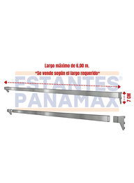 Se Vende por Mt. de Largo Barra Cromado para Riel o Góndolas PMX-1382