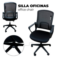 Silla de Oficina Ergonómica con Respaldo de Malla y Apoyabrazos | DU-GZ-06