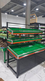 Mueble Metálico para Legumbres de 3 Niveles Color Verde LEG-3NIV