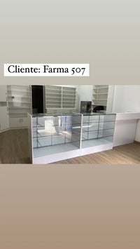 Vitrina de MDF Blanco 3 Niveles de Vidrio Templado 110x100x50cm BNM5-5