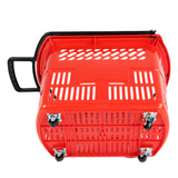 Canasta de Plástico 4 Ruedas 42 Litros Rojo ZC-8