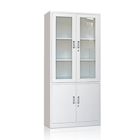 Archivador Metálico de 4 Puertas 2 Niveles Gris 180x85x39cm KY-G002