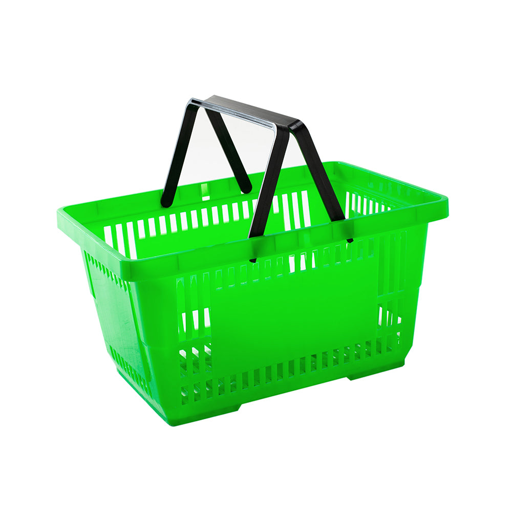 Canasta de Mano Plástico para Supermercado 25 Litros Verde ZC-4