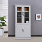 Archivador Metálico de 4 Puertas 2 Niveles Gris 180x85x39cm KY-G002